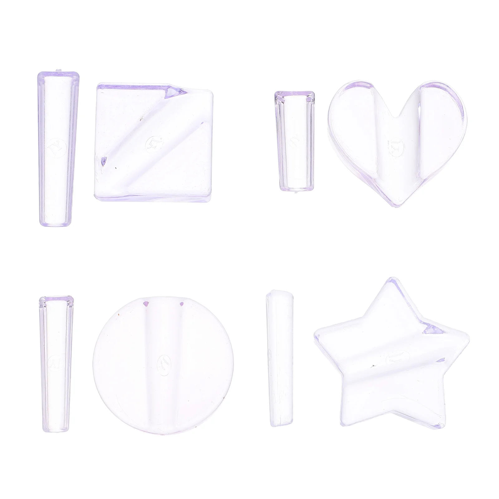 

4 Pcs Nail Embossed Mold Purple Frosted Radian Molds Frame Bending Tool DIY Art Equipment Beautiful Patterns Fit Nails Charm