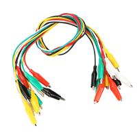 10Pcs Double-ended 50cm Alligator Clips for Test Leads Crocodile Cable Jumper Wire - 35mm