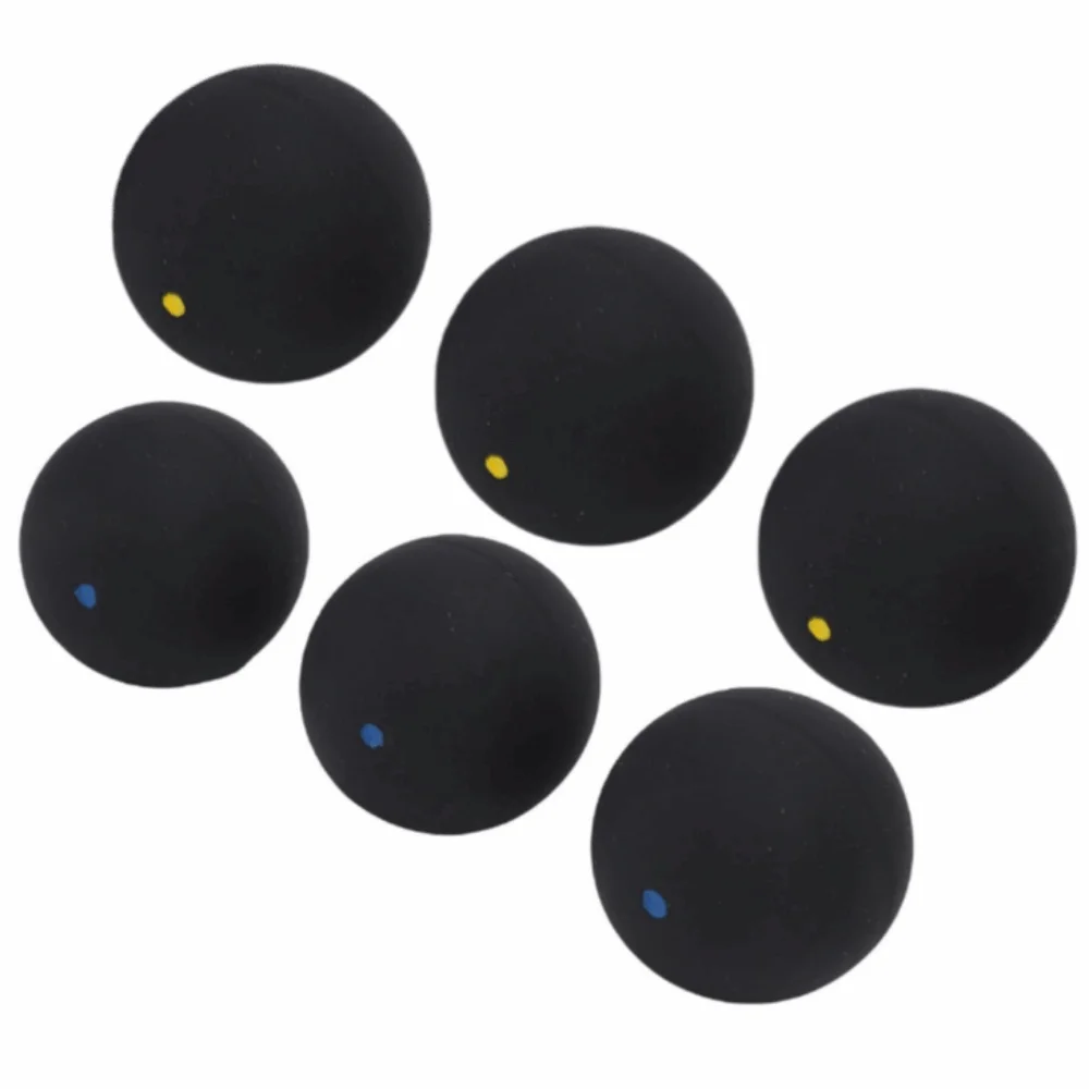 3PCS Slow Speed Squash Ball Set Stable Rubber Single Dot Squash Ball Blue Dot Low Bounce Squash Ball Combo Set Training Practice