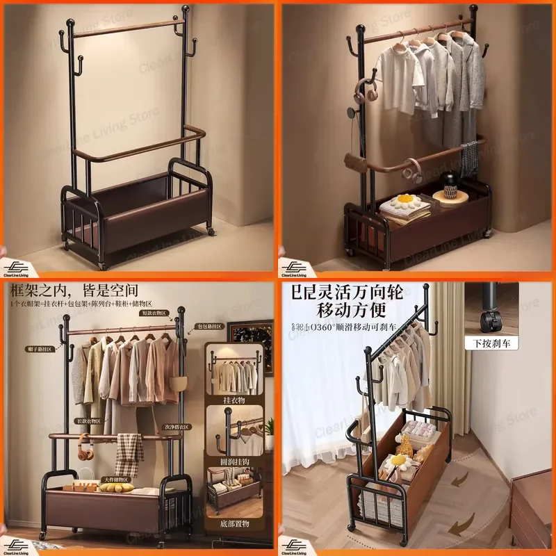 for Hanger floor to ceiling bedroom secondary net hanger household indoor hanger 2026 new removable multi functional coat