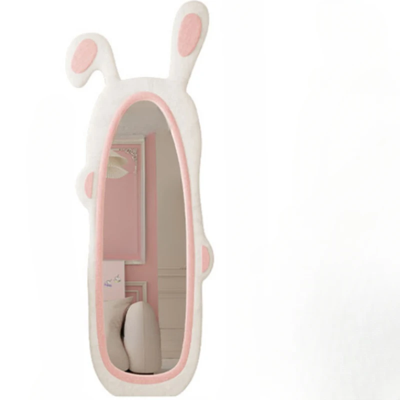 Netizen Rabbit Mirror Full Body Mirror Household Bedroom Girl Cute Cream Style Dressing Mirror