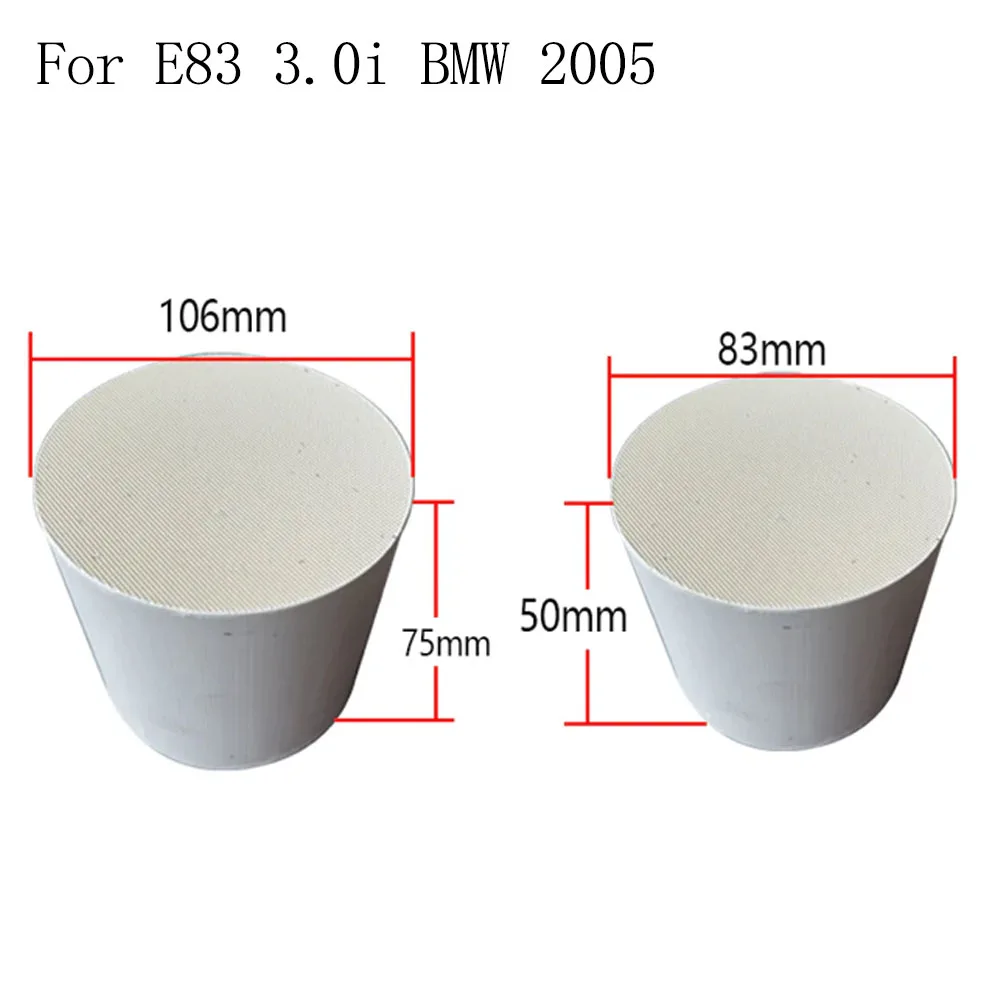 اليورو 4 السيراميك العسل محفز 2 قطعة 106*75 مللي متر -2 قطعة 83*50 مللي متر لسيارات BMW 2005 e83 3.0i محرك العادم الحفاز تحويل مرشح