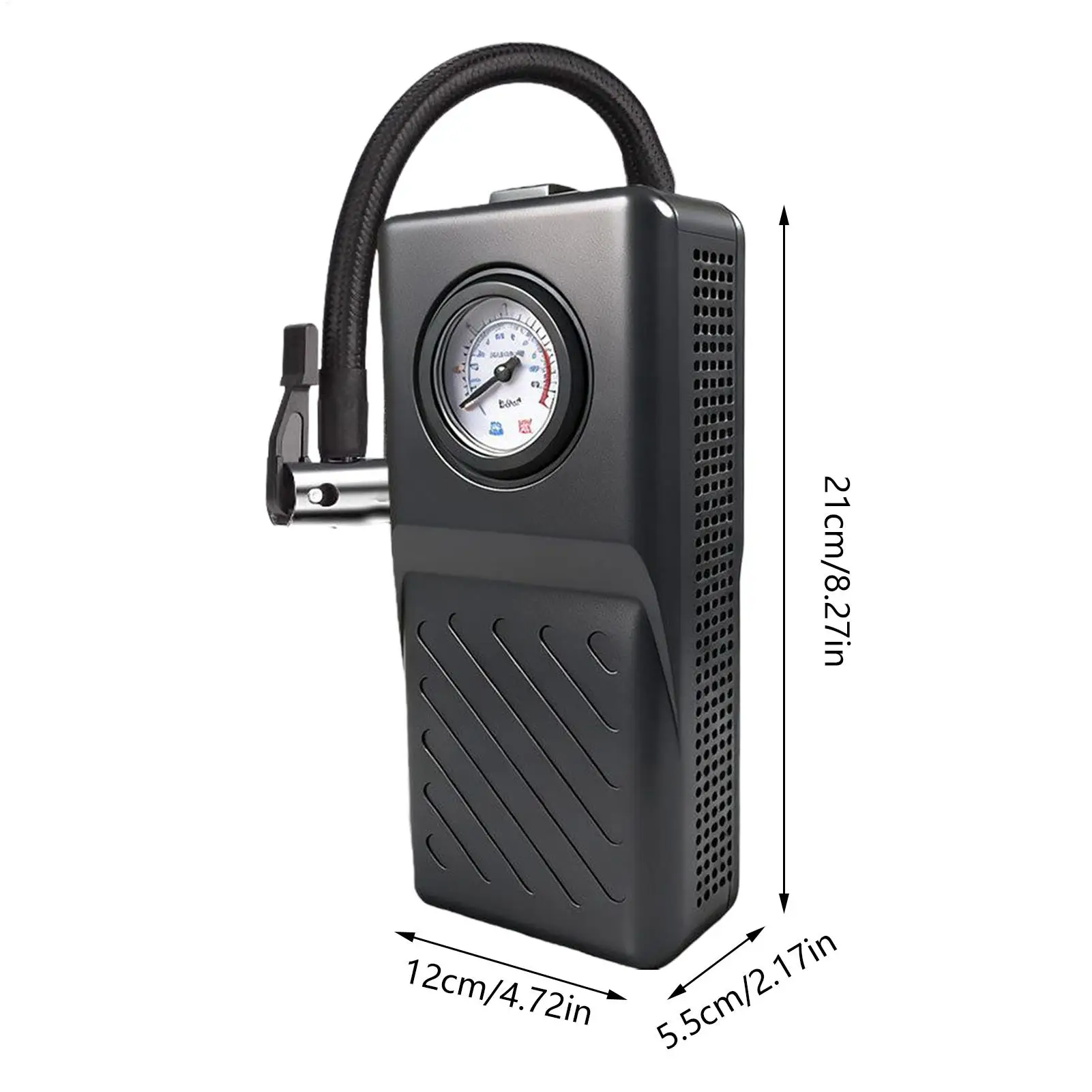 مضخة إطارات السيارة قابلة لإعادة الشحن لاسلكية مع مقياس الضغط مضخة هواء محمولة لإطارات السيارات للدراجات النارية سكوتر كهربائي سيدان #6