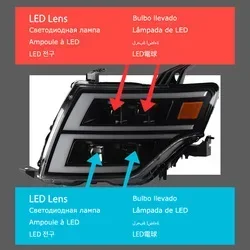 Luzes do carro para pajero farol 2006-2018 v97 cabeça lâmpada v87 v93 v95 faróis led projetor drl acessório automotivo