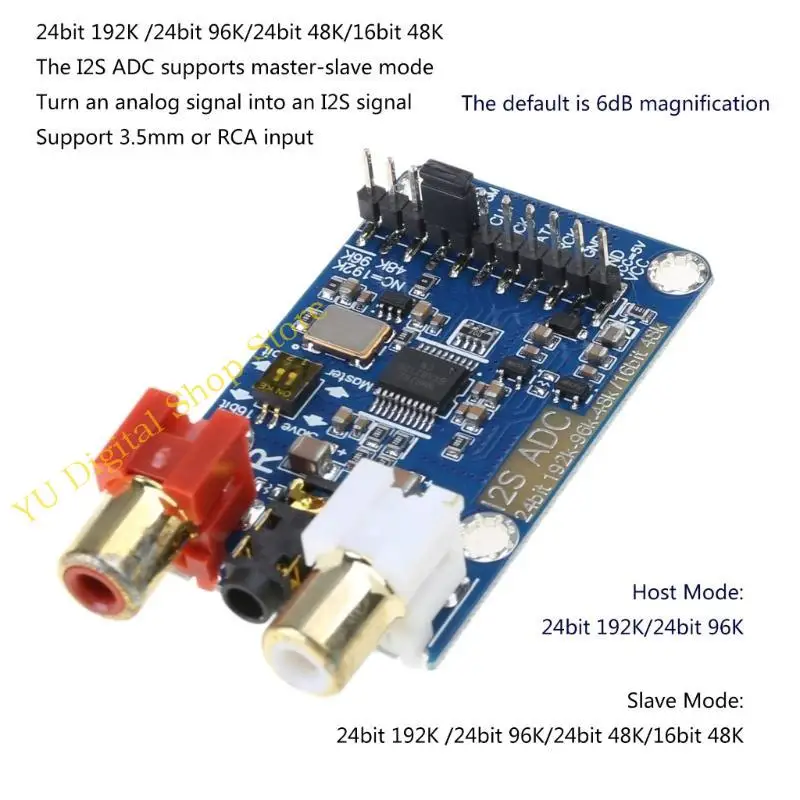 96BA I2S Sound Card I2S HiFi Acquisition Card Module WM8782S Slave Modes Development Board