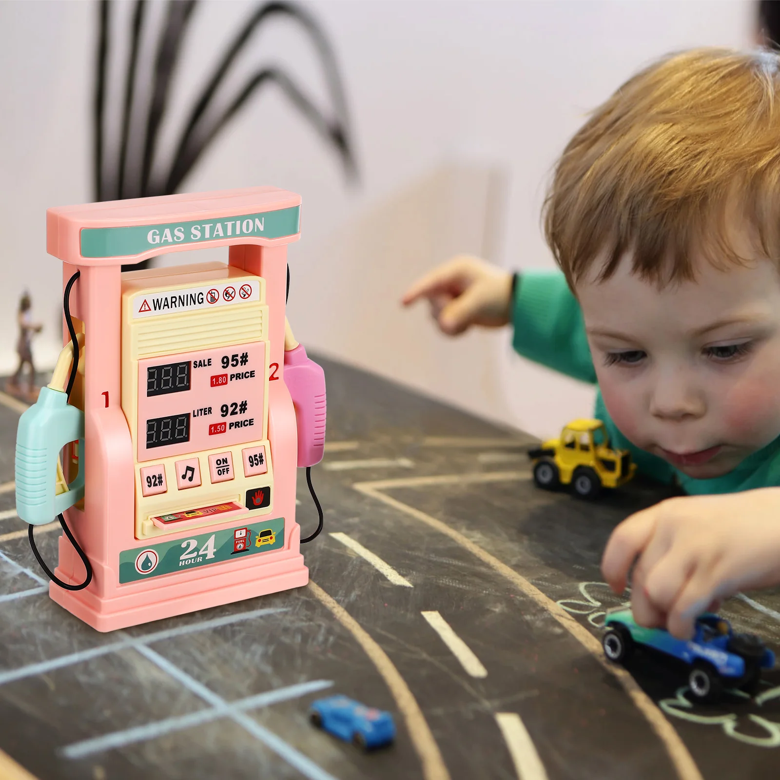 Gesimuleerd tankstation Simulatie Speelgoed Diy Mechanisch Model Plastic Prop Decoraties Reizen