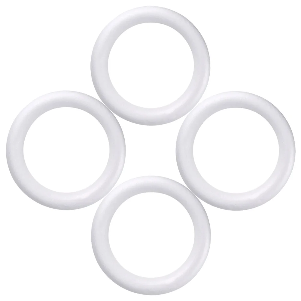 4 Pcs Foam Garland Decoration Paint Decorations DIY Wreath Round Ring Accessory Making