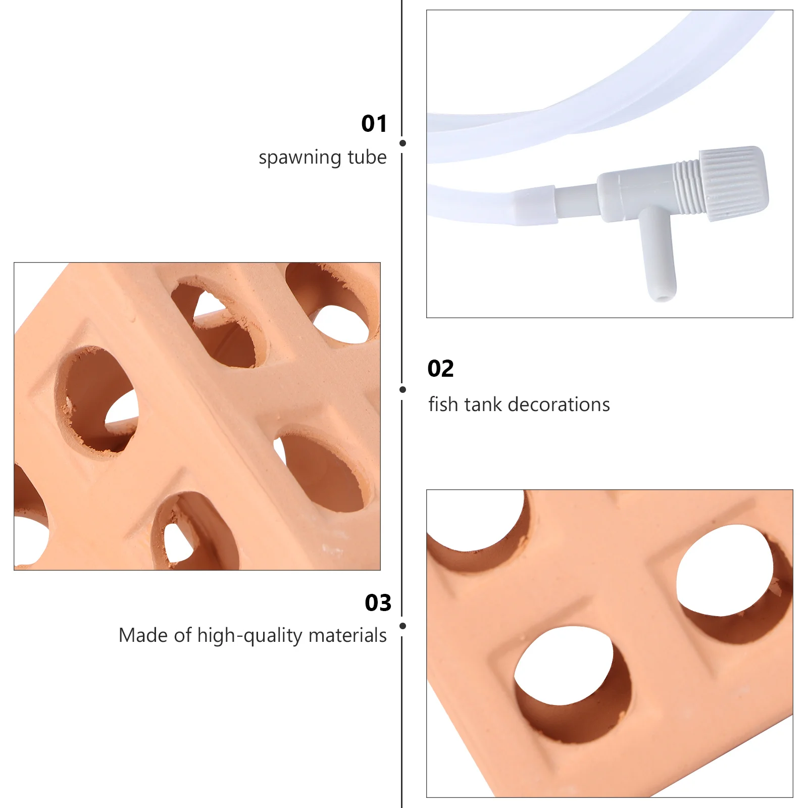 

1Pcs Fish Tank Ceramic Ornament Khaki Aquarium Shrimp Nest Hiding Cave Fish Tank Landscaping Decor Aquarium Decoration