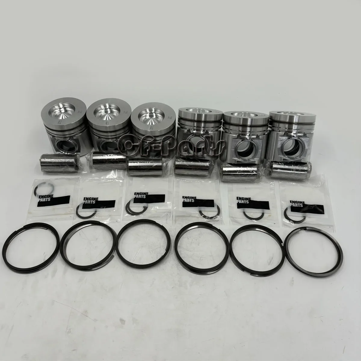 New 6 Sets STD Piston Kit With Ring 3907163 Fit For Cummins 4BT3.9 6BT5.9 Engine 102MM