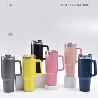 40oz 1PC Bingba Cup Car Large Capacity Portable Handle Cup Stainless Steel Insulation Cup Coffee Insulation Cup