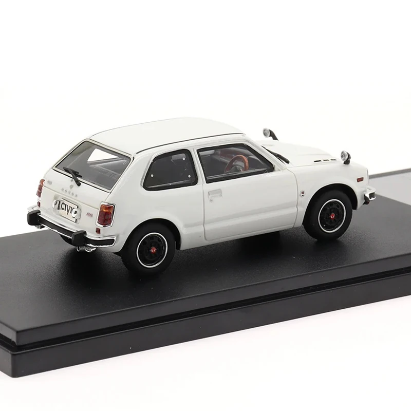 1:43 High quality Simulation Civic RS 1974 Resin Car Model  WhiteCast Handmade Classic Car Model For Collection Decoration