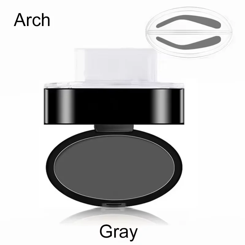 Natuurlijke gebogen wenkbrauwpoederstempel Snelle make-up wenkbrauwstempels Waterdicht poederpalet voor wenkbrauwen Wenkbrauwtint Make-up tools