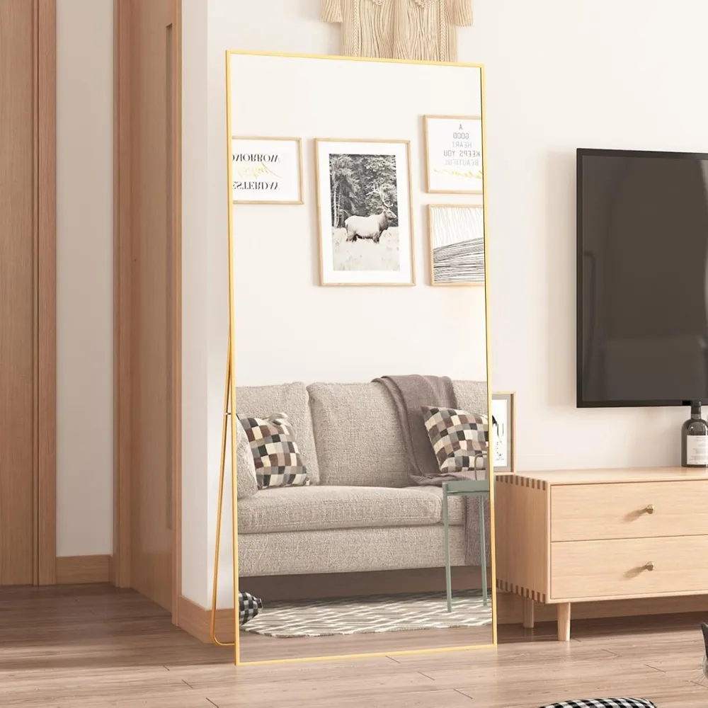 Full length mirror, unique vertical mirror, suitable for wall-mounted mirror in the living room, bedroom, entrance bathroom