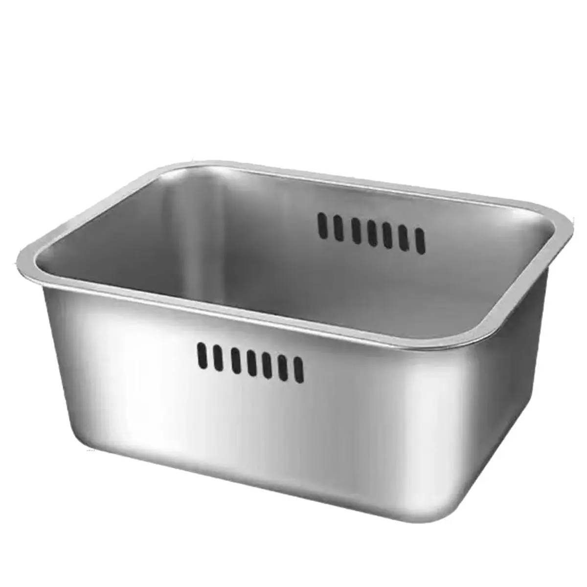 Portable Washing-Up Bowl Stainless Steel Dishpan, Multipurpose Kitchen Sink Bowl Dish Tub Vegetable Washing Basin