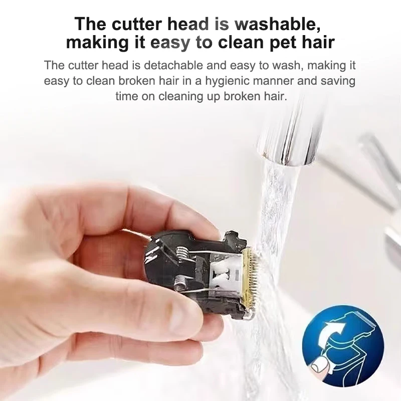 Electric Hair Clipper Men\'s Professional Hair Clipper Ceramic Blade Household Low Noise Trimmer USB Charging Men\'s Haircut Tools