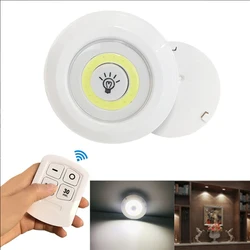 Remote Control Small Night Light Creative Cabinet Decoration Spot Light LED Pat Light Wireless Bedside Corridor Induction Light