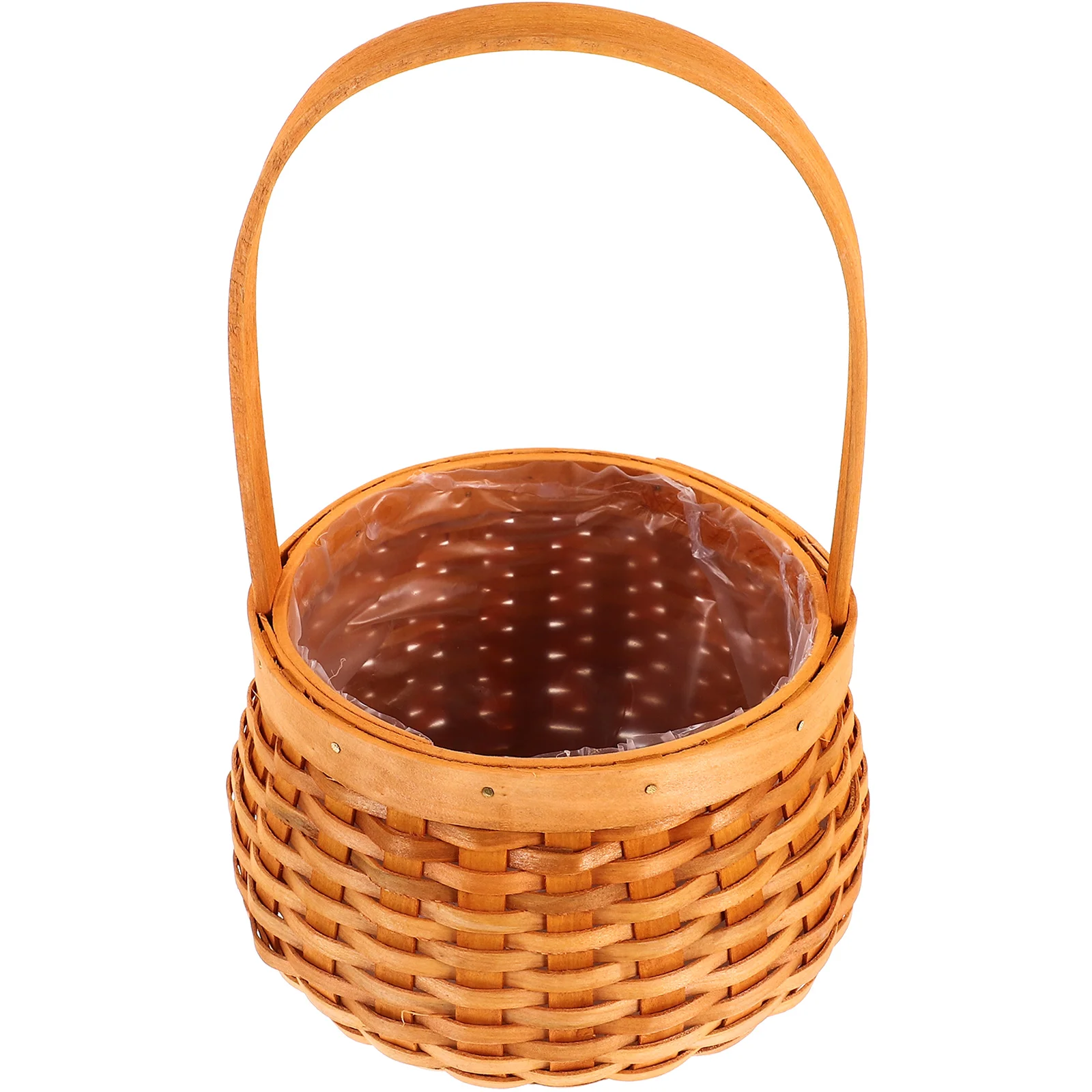 Wooden Mini Flower Basket Woven Storage Bins Shallow Bohemia Baskets Small for Wedding Decor Selected Material Service Life