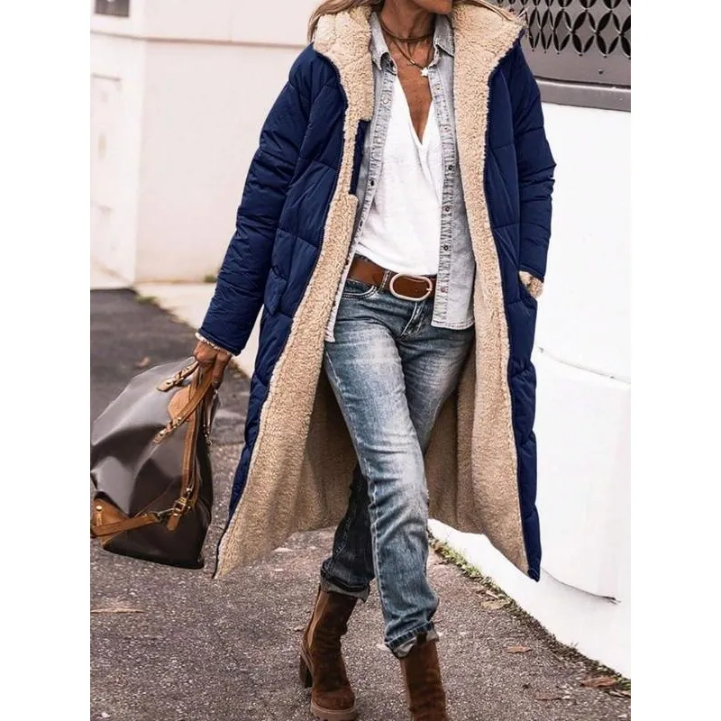 

Double-Sided Hooded Sweater B 95444 Reversible Open Cardigan Women's Fashion Spring 2026 No Brand Registered Trademark