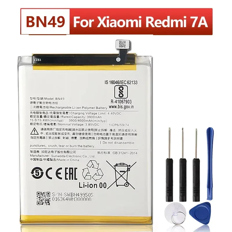 

BN49 Replacement Phone Battery For Redmi 7A 4000mAh