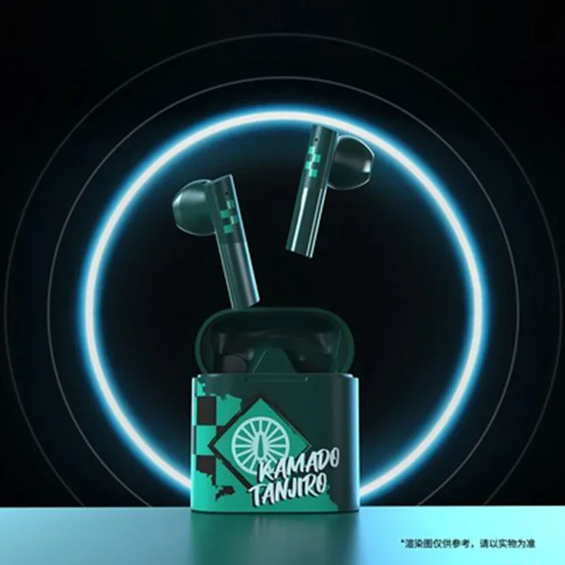 Demon Slayer Tanjirou Nezuko Theme Bluetooth Headset Japan Anime Official Peripheral Cosplay Prop Gift Halloween 2024 New M17