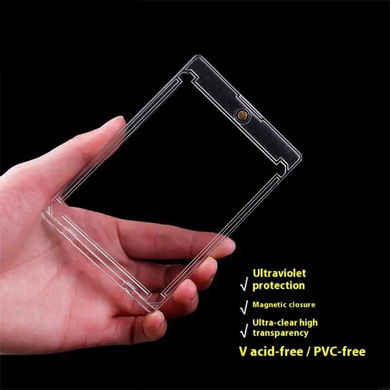 Penyelenggara Kartu Perdagangan Akrilik dengan Penutupan Magnetik untuk Kartu Gaming Berharga L8RB
