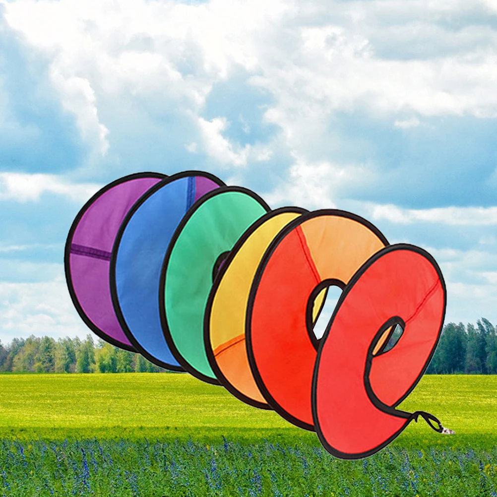 

Colorful Wind Spinner Strips Foldable Camping Wind Decor Garden Tent Decoration Portable Rotating Ribbons Weather Resistant