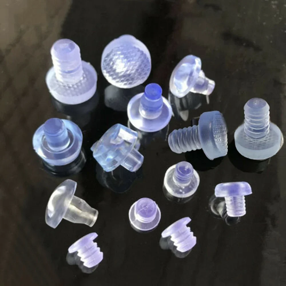 10/20/50 pz Plastica Trasparente Anti Collisione Foro Tappi 5mm ~ 8mm Rilievo Del Piede di Fissaggio Viti Porta Paraurti Accessori Per Mobili