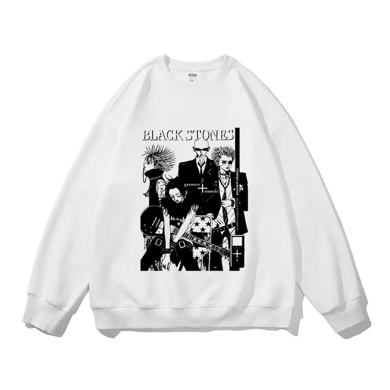 

Nana Anime Hoodie ex Loose oulder round Ne Long Sve Sweatirt Casual Streetwear for Autumn Winter