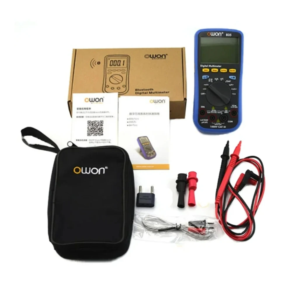 OWON Handheld Digital True RMS Multimeter B35 / B35T / B35T+ 3 5/6 Digitals Multimetro With Bluetooth Multimeters