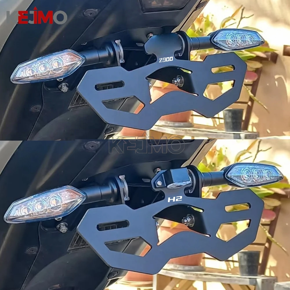 License Plate Holder For KAWASAKI Z900 Z900SE Z H 2 ZH2 SE Z 900 Motorcycle Tail Bracket LED Light Fender Eliminator accessories