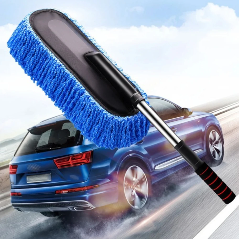 

Microfiber Soft Hair Car Wash Mop Extendable Handle Dust Remover Brush Car Detailing Duster Cleaning Tool Kit