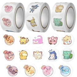 500pcs/Roll Cartoon Kawaii Anime Pokemones Stickers Cute Eevee DIY Laptop Decals Decoration Reward Stiker party Toy Gift