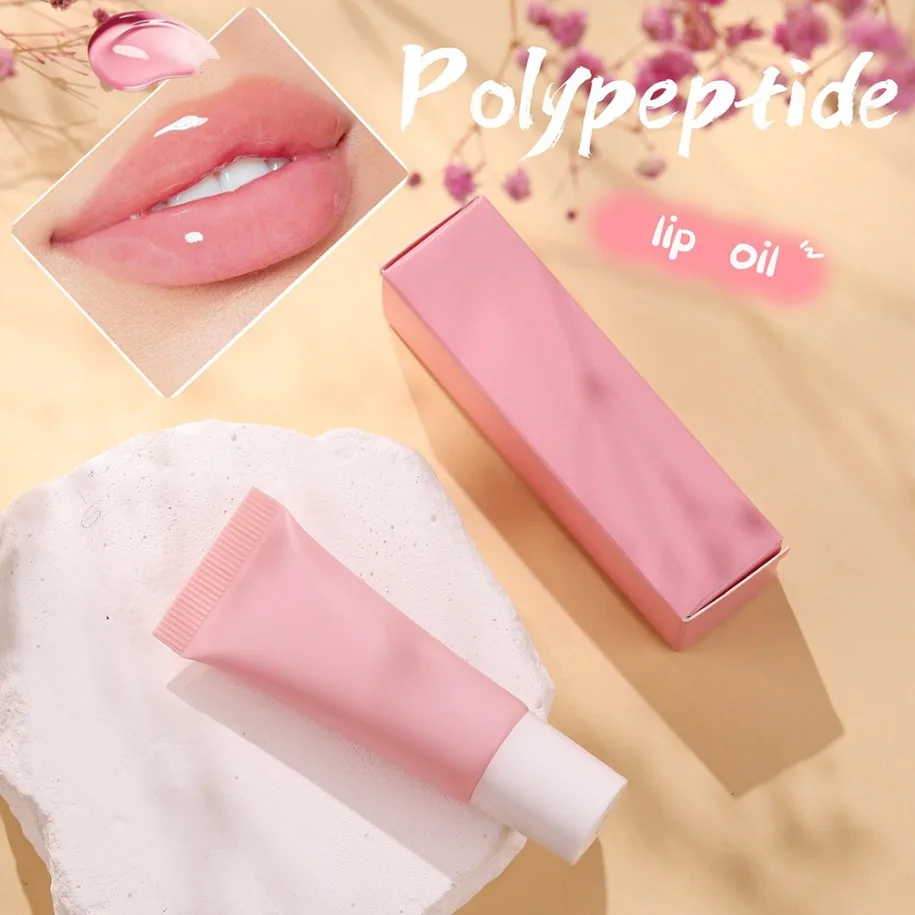 プライベートラベル椿リップオイルビーガンメイクアップ卸売カスタムロゴ修復保湿アンチエイジングリップケア