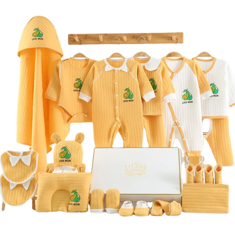 New Infant Boy Clothes Sets Cotton Autumn Spring for Baby Clothing Suits Girl Set Pants Shirt Romper Bibs Hat Blanket