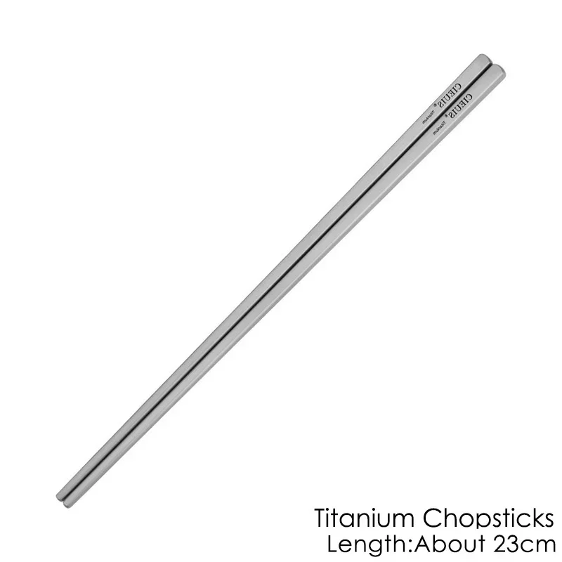 

23cm Long Chop Sticks Hiking Dinnerware Picnic Utensils Titanium Chopsticks Set Tableware Camping Equipment Supplies