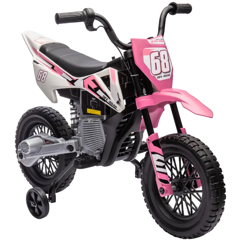 

Asphalt Astm Astm cpsia Built Control Kids Motorcycle Riding Smooth Wheels Qaba Kids Dirt Bike with Twist Grip Throttle, 12V Ele