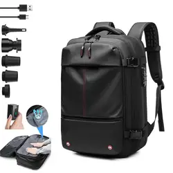 2024 Men's Business Multifunction Computer Bag Travel Backpack Vacuum Compression Large-capacity Backpack Fashion Fitness Bags