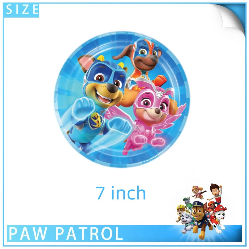 Paw Patrol Birthday Decorations Paper Disposable Tableware Set Cup Plate Napkins Tablecloth Baby Shower Kids Boys Party Supplies