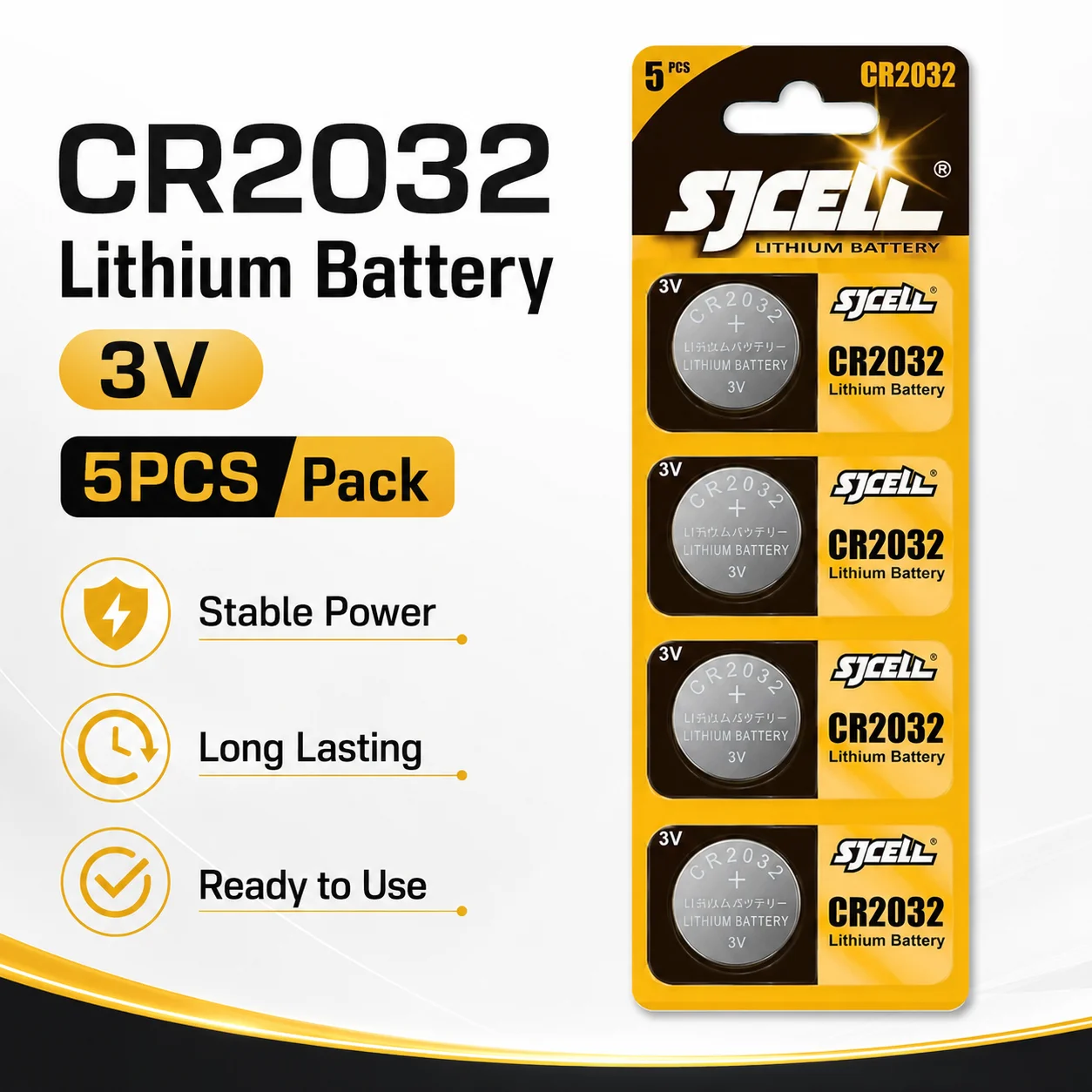 3V CR2032 Lithium Battery 160mAh Coin Button Batteries for Car Key Fob Remote Watch Calculator Computer Motherboard