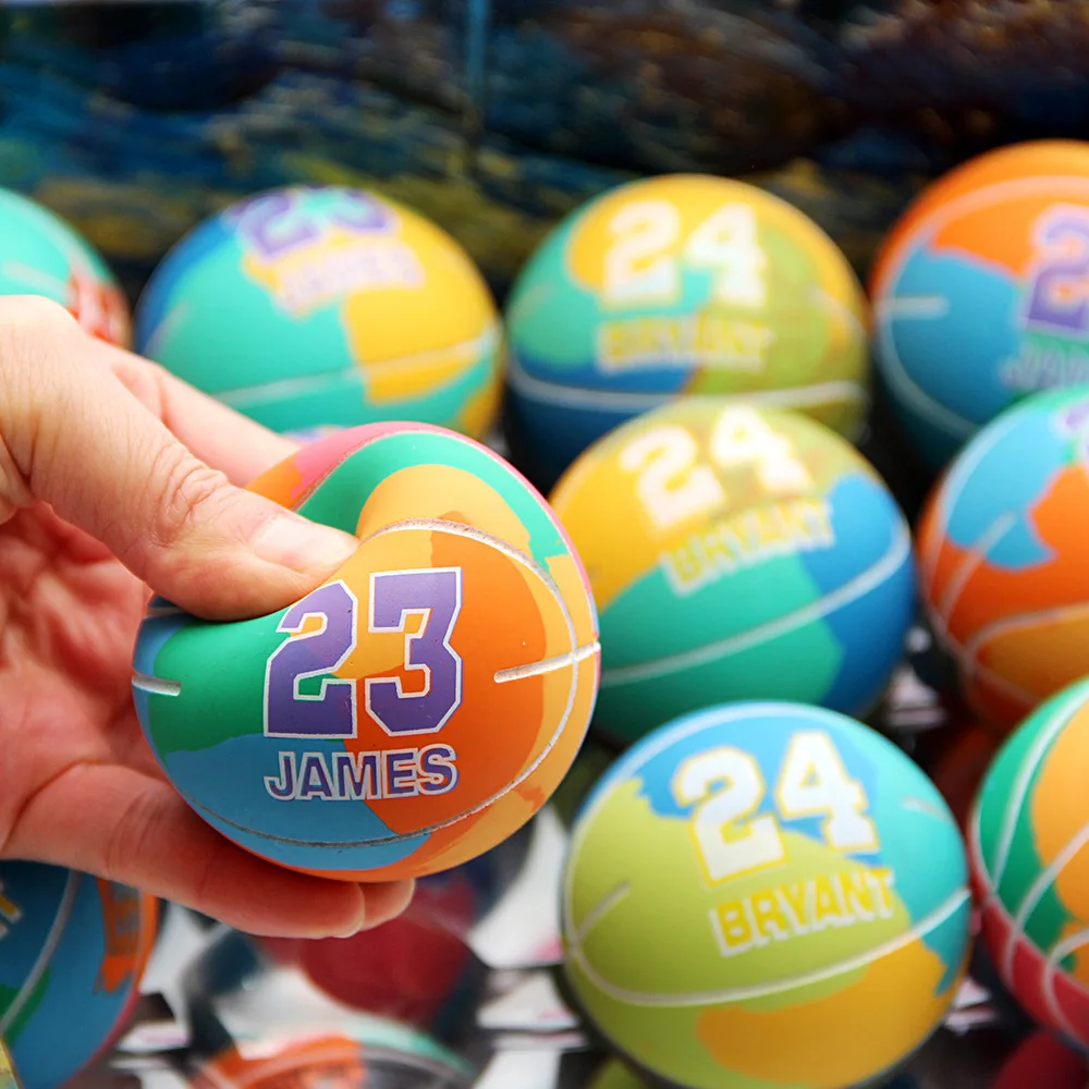 6cm Ultra-Hochelastischer Mini-Gummi-Basketball Dekompressions-Hohlball Elastischer Ball Kinderspielzeug Geschenk Quetschbares Spielzeug Stressball – Detail 1