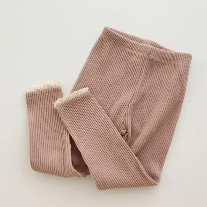 Newborn Baby Pant 0-3Years Girls Elastic Waist Patchwork Legging Botton Cotton Long Trousers Toddler Kids Autumn Tighs Clothes