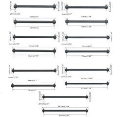 Eje de transmisión de Metal Dogbone RC, piezas de repuesto, 61/63/70/77/84/87/89.5mm para 1/10 HSP 94101 94102 94103 94107 94122 94123 94155 94166