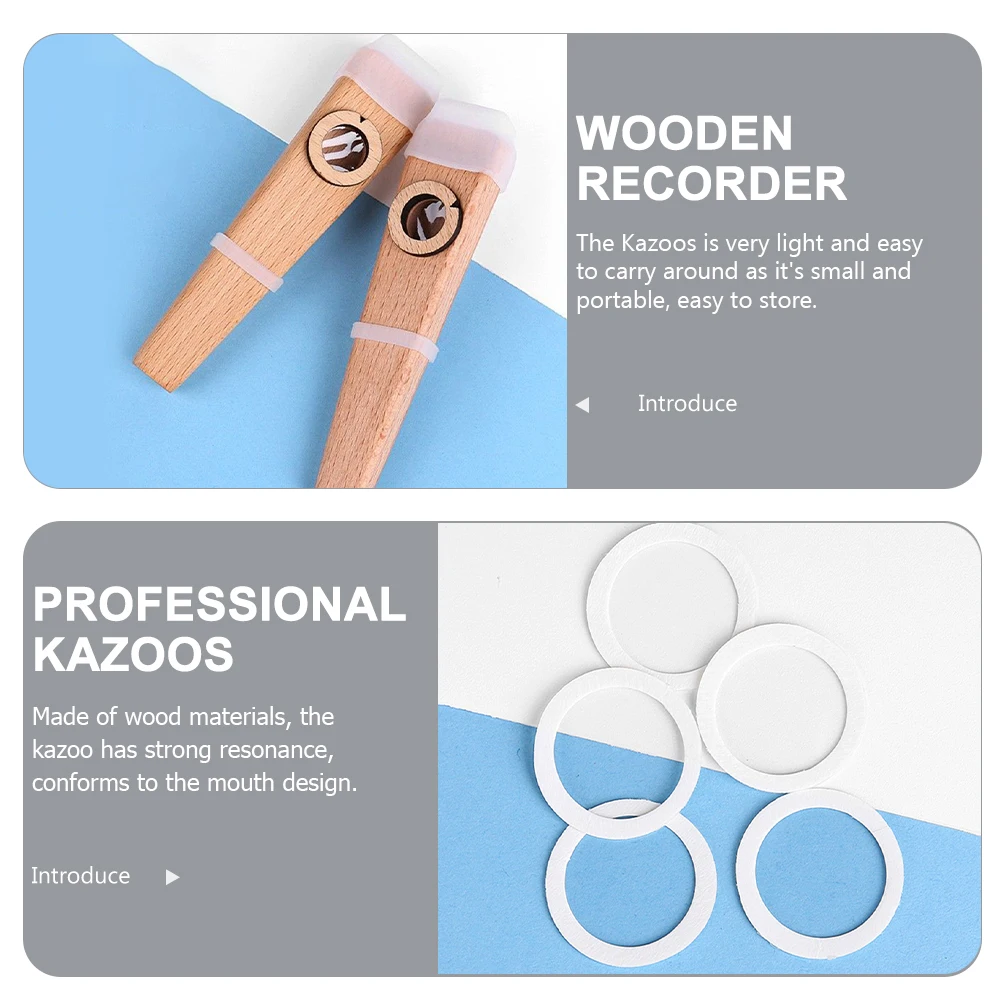 

Portable Wood Kazoos Kids Musical Instruments Starter Classic Child Toy Lightweight Compact Storage Guitar Partners