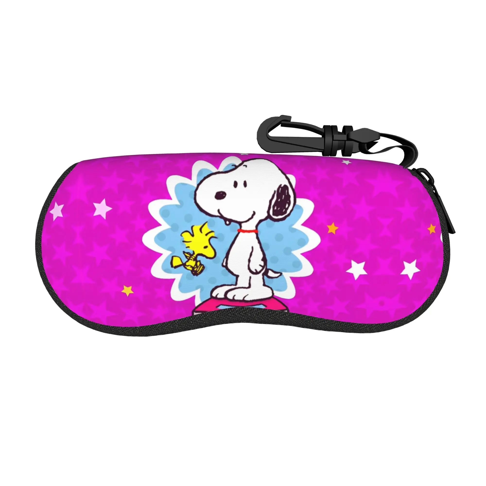 

Футляр для очков Snoopys and Woodstock Star, унисекс, с защитой от падения, на молнии, с принтом, коробка для очков