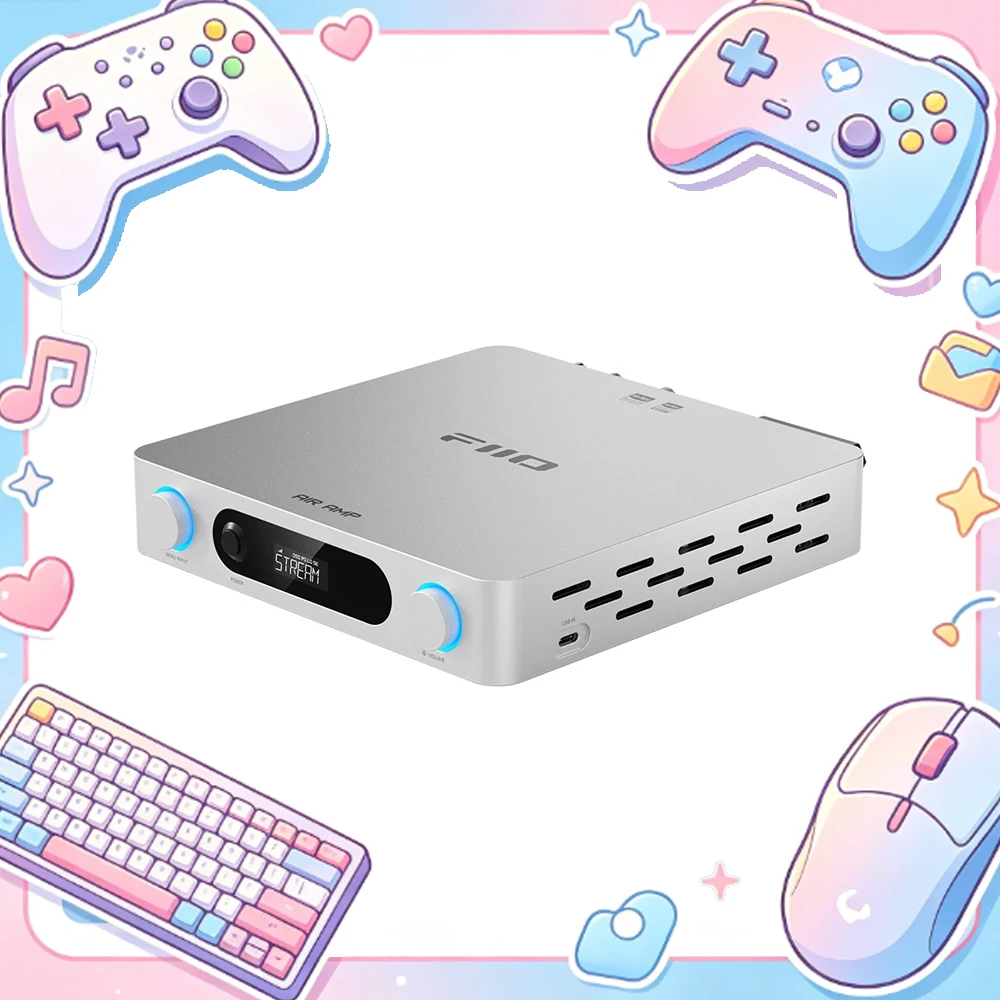 FiiO AIR AMP WiFi Streaming Power Amplifier NAS Playback Support Roon Ready/Airplay/Qplay Power Amplifier Music Lover Gifts
