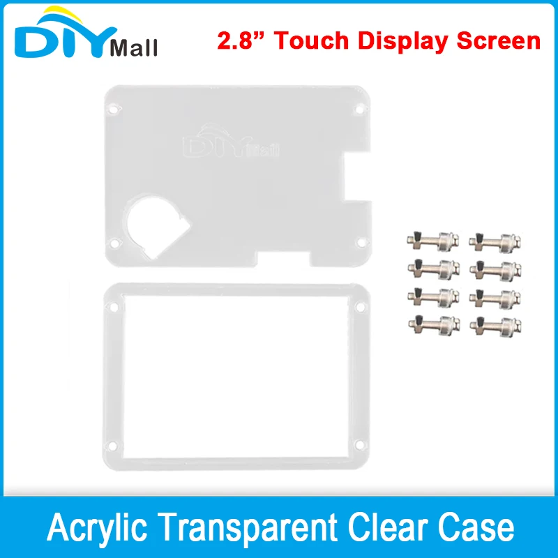 Acrylic Plastic Transparent Clear Case for Nextion Enhanced  2.8 inch HMI Touch Display Screen NX3224K028