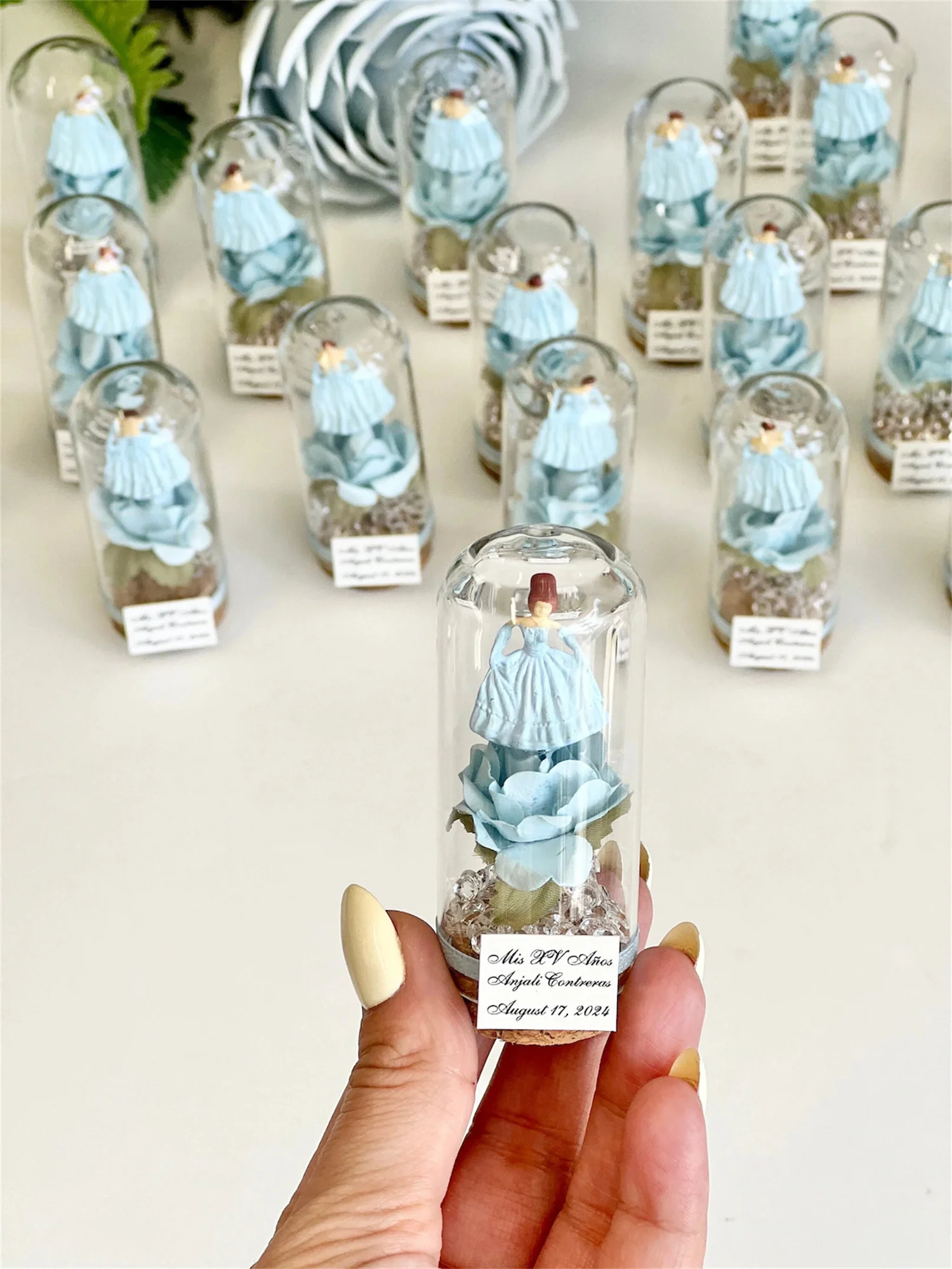 Blue Cinderella Part Favors for Guests, Custom Quinceanera Gifts, Sweet 16 Favors, Princess Party Personalized Favors, Baby Show