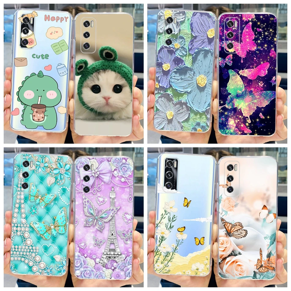 For Vivo V20 SE V2022 V2023 Phone Case Fashion Soft Silicone Clear TPU Back Cover For Vivo V20 V2025 V2024 V 20 20SE Bumper