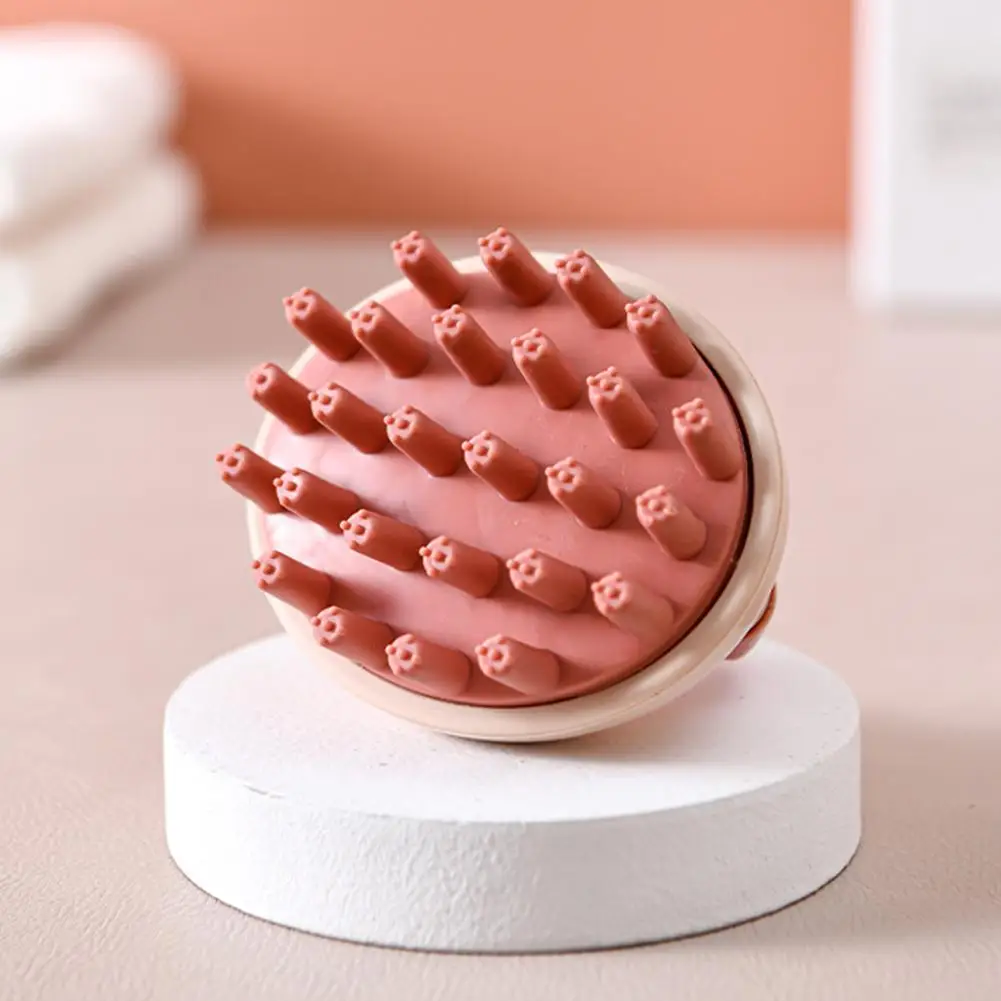 Silicone Shampoo Head Scalp Massage Brush Silicone Body Brush Hair Washing Comb Bath SPA Shower Massage Hair Brush