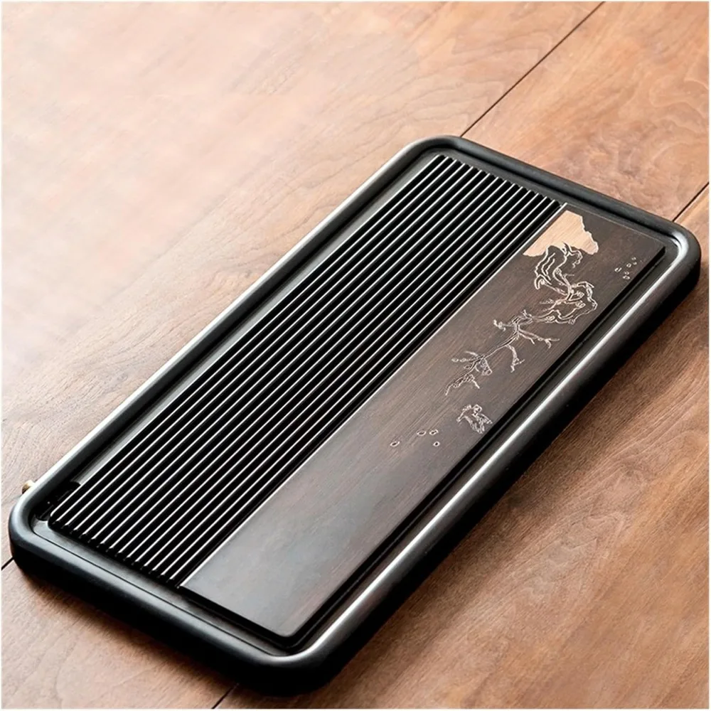 

Поднос для сервировки чая, чайный поднос для домашнего использования, индивидуальный сухой пузырьковый чайный столик, китайский чайный сервиз, поднос для домашнего офиса, чайный домик (размер: 6,2x33x3c)